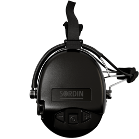 Casque Sordin SUPREME MIL AUX PVC Serre-Nuque - Noir