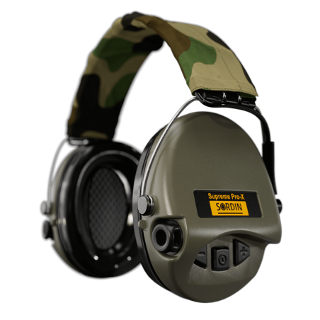 Casque Sordin SUPREME Pro-X PVC Serre-tête Tissu - Vert Olive