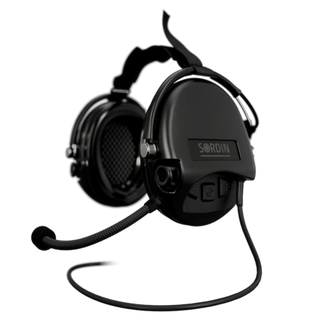 Casque Sordin Supreme MIL CC Serre-Nuque PVC, NEXUS Simple Com (TP120) - Noir