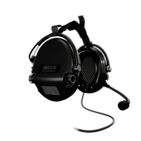 Casque Sordin Supreme MIL CC Serre-Nuque PVC, NEXUS Simple Com (TP120) - Noir