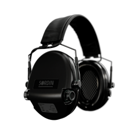 Casque Sordin SUPREME MIL AUX SLIM PVC Serre-Tête - Noir