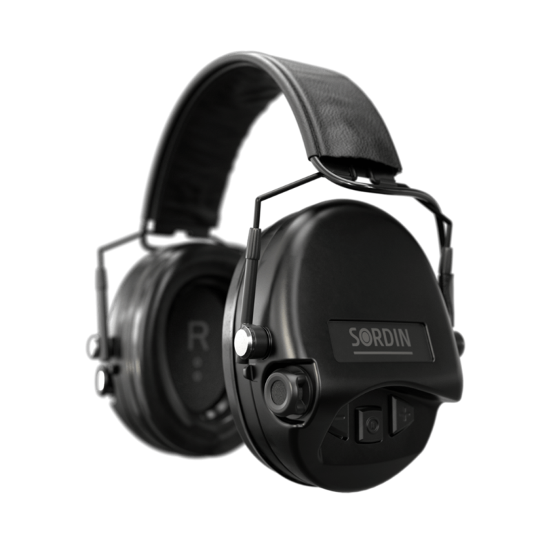 Casque Anti-Bruit actif Sordin - Suprême Pro X SFA - Noir Serre-tête Cuir