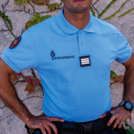 Polo Gendarmerie Manches Courtes Cooldry - Bleu