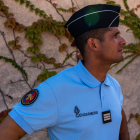 Polo Gendarmerie Manches Courtes Cooldry - Bleu