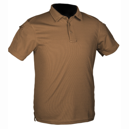 Polo tactique Manches courtes Qickdry - Dark Coyote