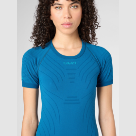 T-shirt Technique UYN Motyon 2.0 Femme Manches Courtes - Bleu Poséidon